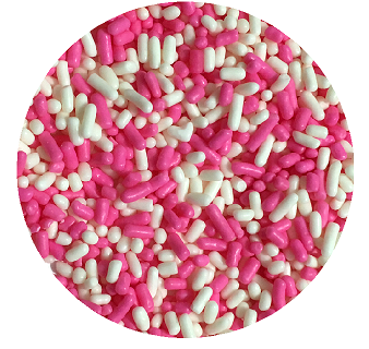 Pink And White Princess Cake Pop Cookie Cupcake Cakes Edible Confetti Decorations Sprinkles Desert Jimmies Toppers 6oz 6oz