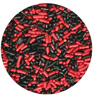 Red And Black Cake Pop Cookie Cupcake Cakes Edible Confetti Decorations Sprinkles Desert Jimmies Toppers 6oz 6oz
