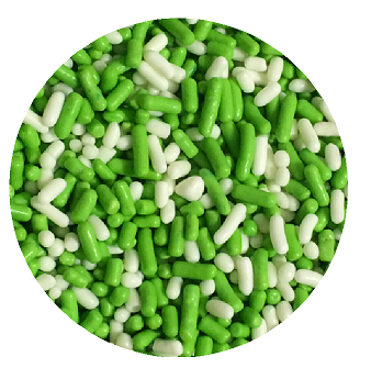 Lime And White Cake Pop Cookie Cupcake Cakes Edible Confetti Decorations Sprinkles Desert Jimmies Toppers 6oz 6oz