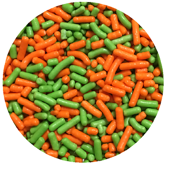 Lime Green And Orange Cake Pop Cookie Cupcake Cakes Edible Confetti Decorations Sprinkles Desert Jimmies Toppers 6oz 6oz