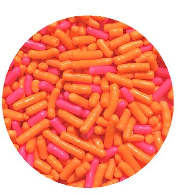 Orange And Pink Sherbet Cake Pop Cookie Cupcake Cakes Edible Confetti Decorations Sprinkles Desert Jimmies Toppers 6oz 6oz