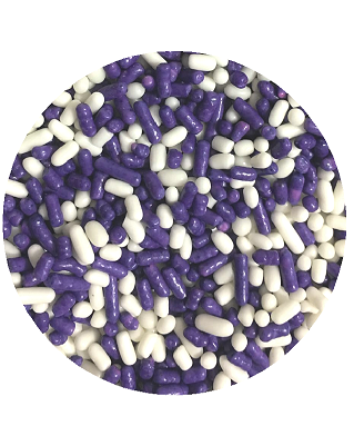 Purple And White Cake Pop Cookie Cupcake Cakes Edible Confetti Decorations Sprinkles Desert Jimmies Toppers 6oz 6oz