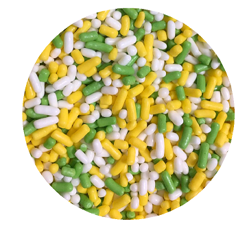 Yellow Green And White Cake Pop Cookie Cupcake Cakes Edible Confetti Decorations Sprinkles Desert Jimmies Toppers 6oz 6oz