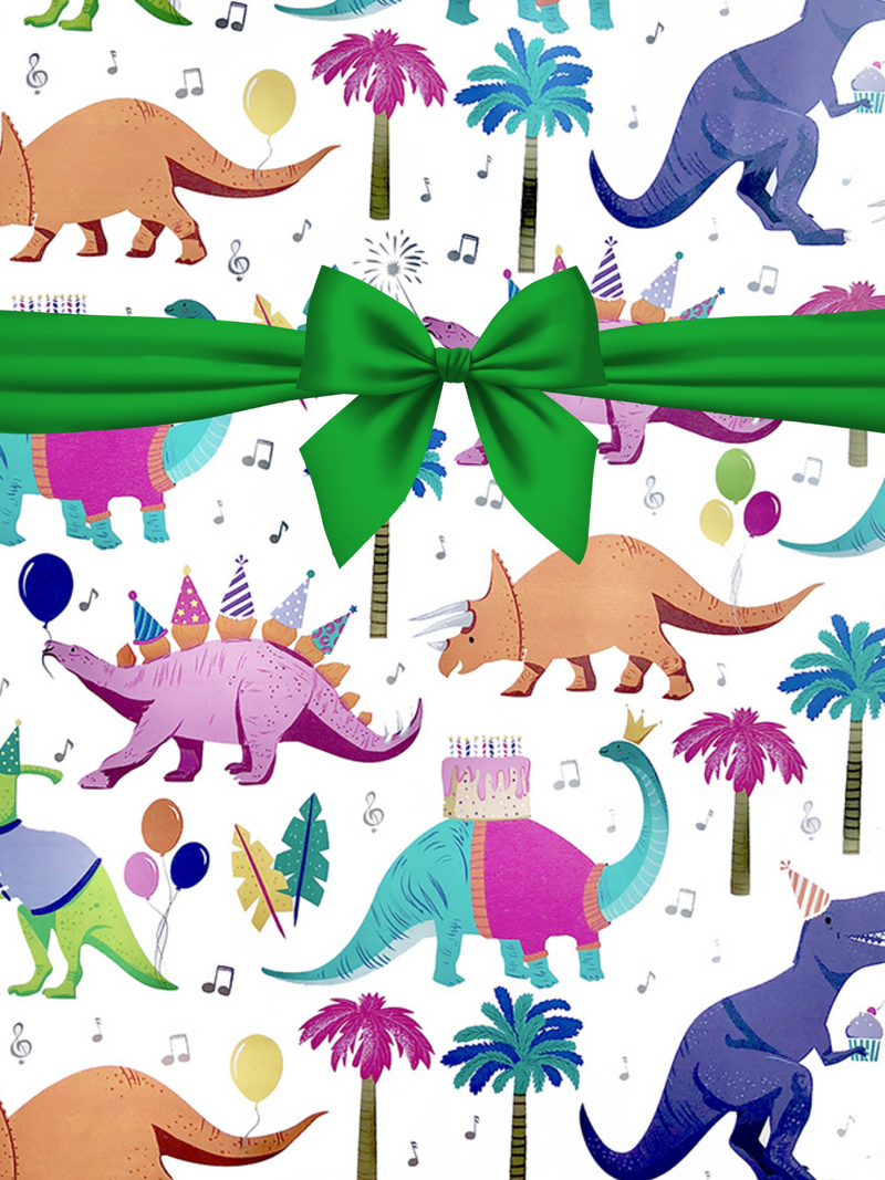 Happy Dinosaur Gift Wrap Wrapping Paper 15ft Roll