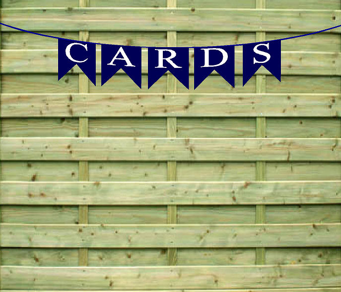 Cards Navy  Paper Garland Bunting Party Decoration Banner