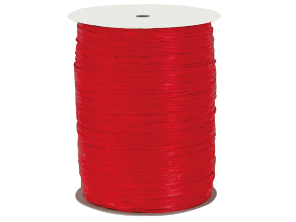 Paper Hot Red Raffia Gift Wrap Packaging Raffia Ribbon with Gift Tags