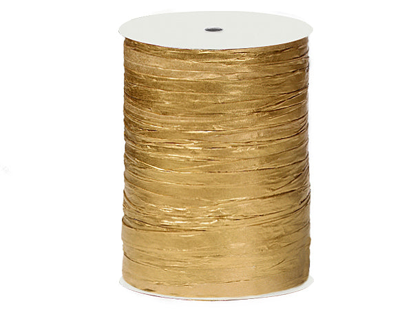 Metallic Paper Gold Gift Wrap Packaging Raffia Ribbon with Gift Tags