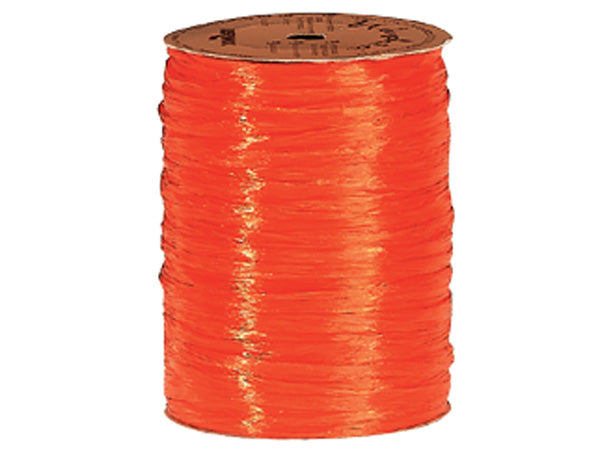 Pearlized Orange Gift Wrap Packaging Raffia Ribbon with Gift Tags