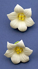 White Lilies 1-1-2" Royal Icing Cake-Cupcake Decorations 12 Ct