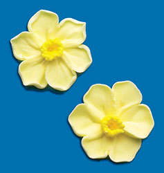Medium Yellow Daffodils Royal Icing Cake-Cupcake Decorations 12 Ct