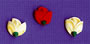 Mini Half Roses-Yellow & Red Royal Icing Cake-Cupcake Decorations 12 Ct