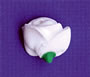 White Half Roses 7-8" Royal Icing Cake-Cupcake Decorations 12 Ct