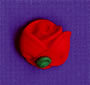Red Half Roses 7-8" Royal Icing Cake-Cupcake Decorations 12 Ct