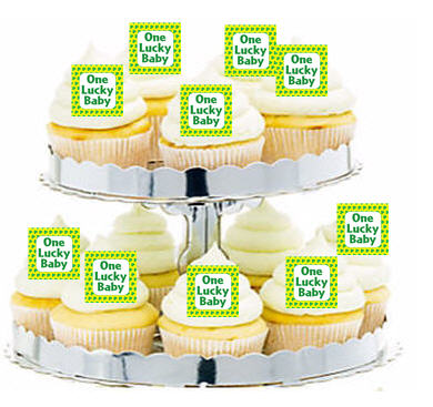 24ct Baby Shower One Lucky Baby Cupcake  Decoration Toppers - Picks