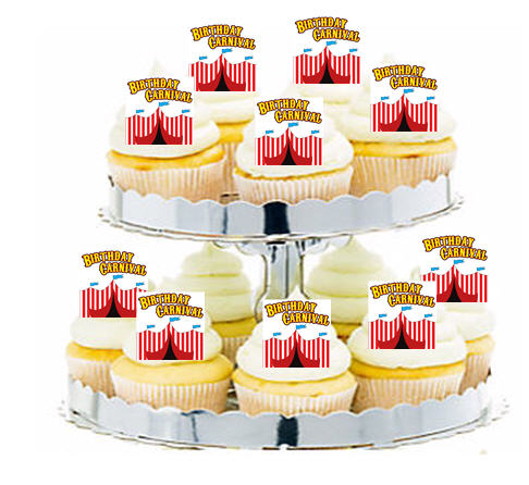 24ct Birthday Carnival Cupcake  Decoration Toppers - Picks