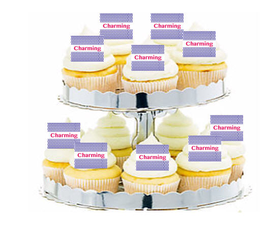 24ct Congrats Charming Cupcake  Decoration Toppers - Picks
