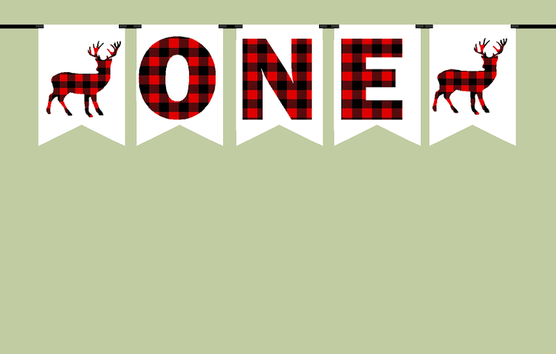 First Birthday Lumberjack Party Decoration Banner