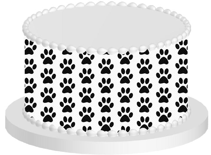 Paw Print Edible Printed Cake Decoration Frosting Sheets