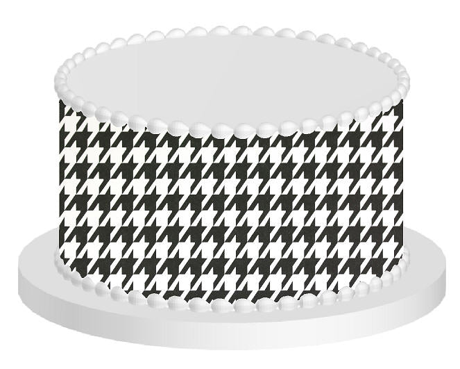 Houndstooth Edible Printed Cake Decoration Frosting Sheets