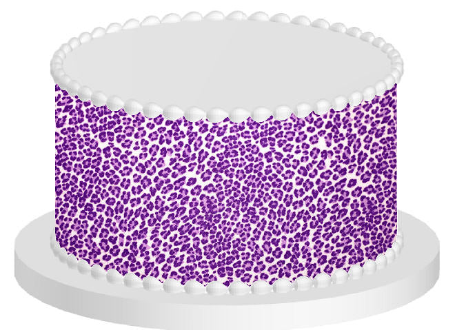 Purple Leopard Edible Printed Cake Decoration Frosting Sheets