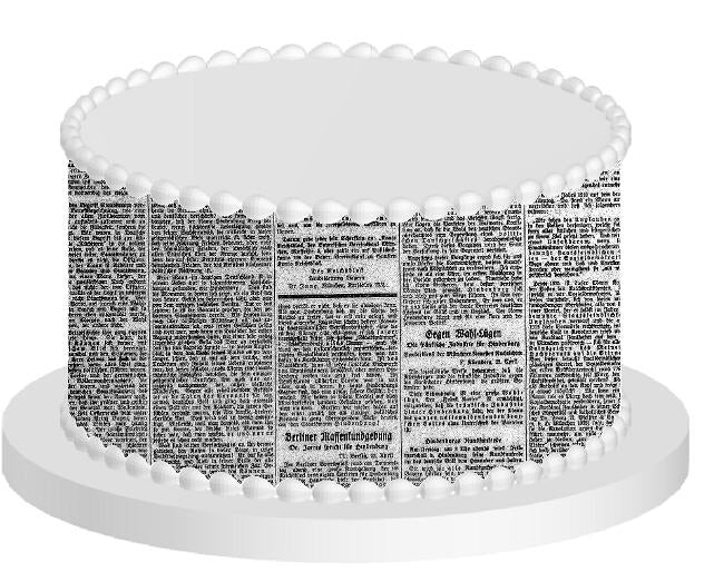 Newspaper Print Edible Printed Cake Decoration Frosting Sheets