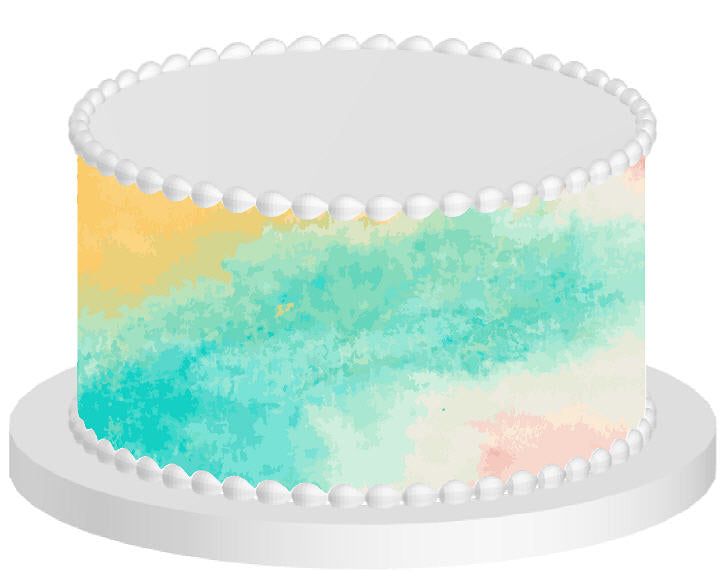 Pastel Watercolor Edible Printed Cake Decoration Frosting Sheets