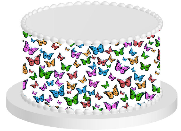Butterflies Edible Printed Cake Decoration Frosting Sheets