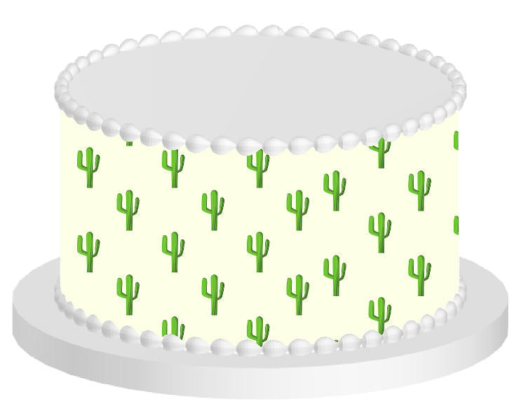 Cactus Edible Printed Cake Decoration Frosting Sheets