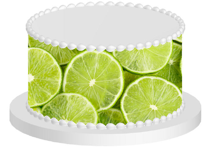 Lime Slices Edible Printed Cake Decoration Frosting Sheets