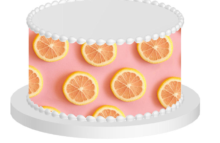 Pink Lemonade Edible Printed Cake Decoration Frosting Sheets