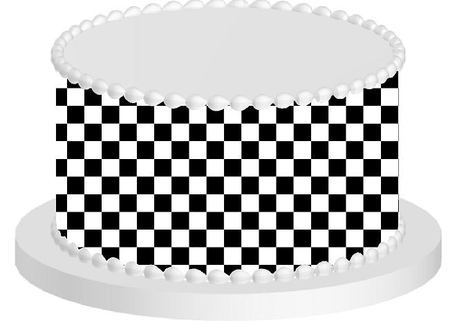 Checkered Flag Edible Printed Cake Decoration Frosting Sheets
