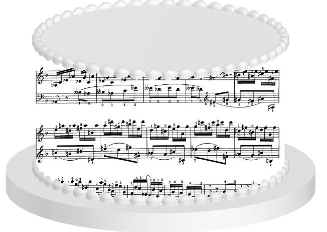 Music Notes Edible Printed Cake Decoration Frosting Sheets