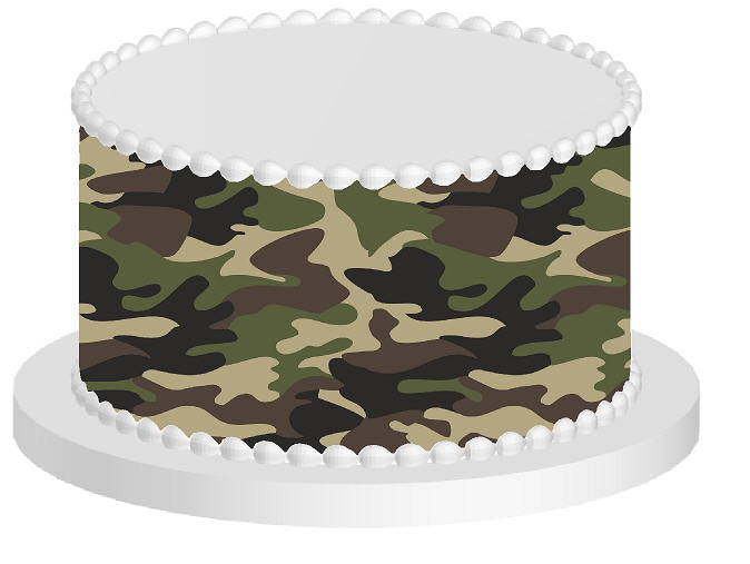 Camouflage Edible Printed Cake Decoration Frosting Sheets