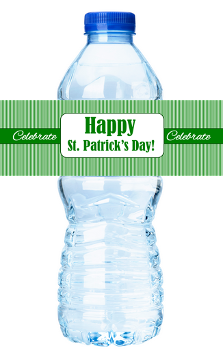 St Patricks Day Water Bottle Labels