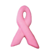 Pink Ribbon 1 1-2" Edible Cake Cupcake Sugar Decorations