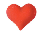 Red Heart Edible Dessert Toppers Cake Cupcake Sugar Icing Decorations -12ct