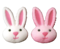 Sweet Bunnies Edible Dessert Toppers Cake Cupcake Sugar Icing Decorations -12ct