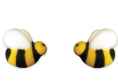 Bumble Bees Edible Dessert Toppers Cake Cupcake Cookie Sugar Icing Decorations -12ct