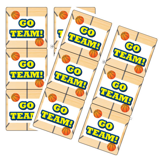120ct Basketball Go Team Stickers