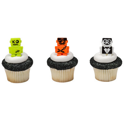 Scarybots Cupcake - Desert - Food Decoration Topper Rings 12ct