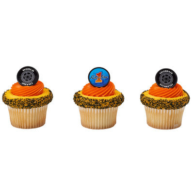 Speedway Cupcake - Desert - Food Decoration Topper Rings 12ct