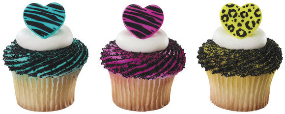 Wild About You Cupcake - Desert - Food Decoration Topper Rings 12ct