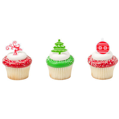 Nordic Cupcake - Desert - Food Decoration Topper Rings 12ct