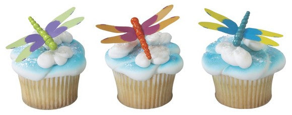 Dragonflies  Cupcake - Desert  Decoration Topper Picks 12ct