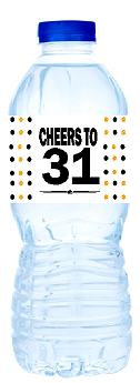 31st Birthday - Anniversary Party Decoration Water Bottle Labels
