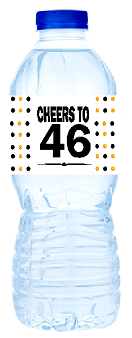 46th Birthday - Anniversary Party Decoration Water Bottle Labels