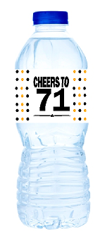 71st Birthday - Anniversary Party Decoration Water Bottle Labels