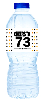 73rd Birthday - Anniversary Party Decoration Water Bottle Labels