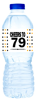 79th Birthday - Anniversary Party Decoration Water Bottle Labels