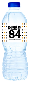 84th Birthday - Anniversary Party Decoration Water Bottle Labels
